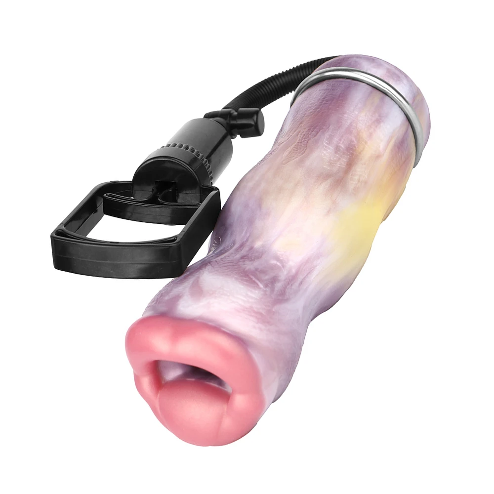 FJBHBD Powerful Vacuum Oral Stroker Fantasy Lip Silicone Masturbator Deep Throat Intense Stimulation Adult Pleasure Toy For Male 2