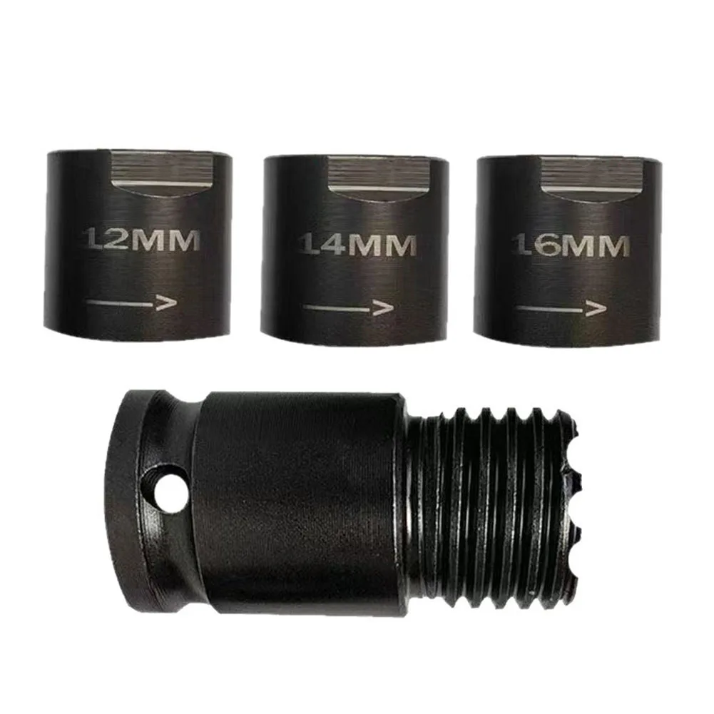 12 14 16mm Water Stop Screw Sleeve Quick Disassembly Tool Set 1/2 Inch Metal Black For Automotive Pipe Fitting Removal Accessori