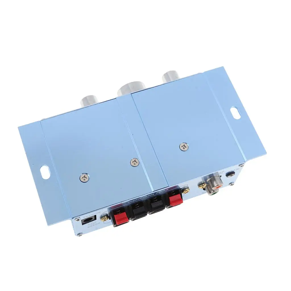 Professional 2 Channel Car Hifi Stereo Audio Amplifier Mini Power Amp for Car Speakers and Aux Input