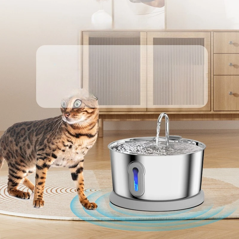 

Pet Water Dispenser Stainless Steel New Cat Water Dispenser Faucet Automatic Water Feeder