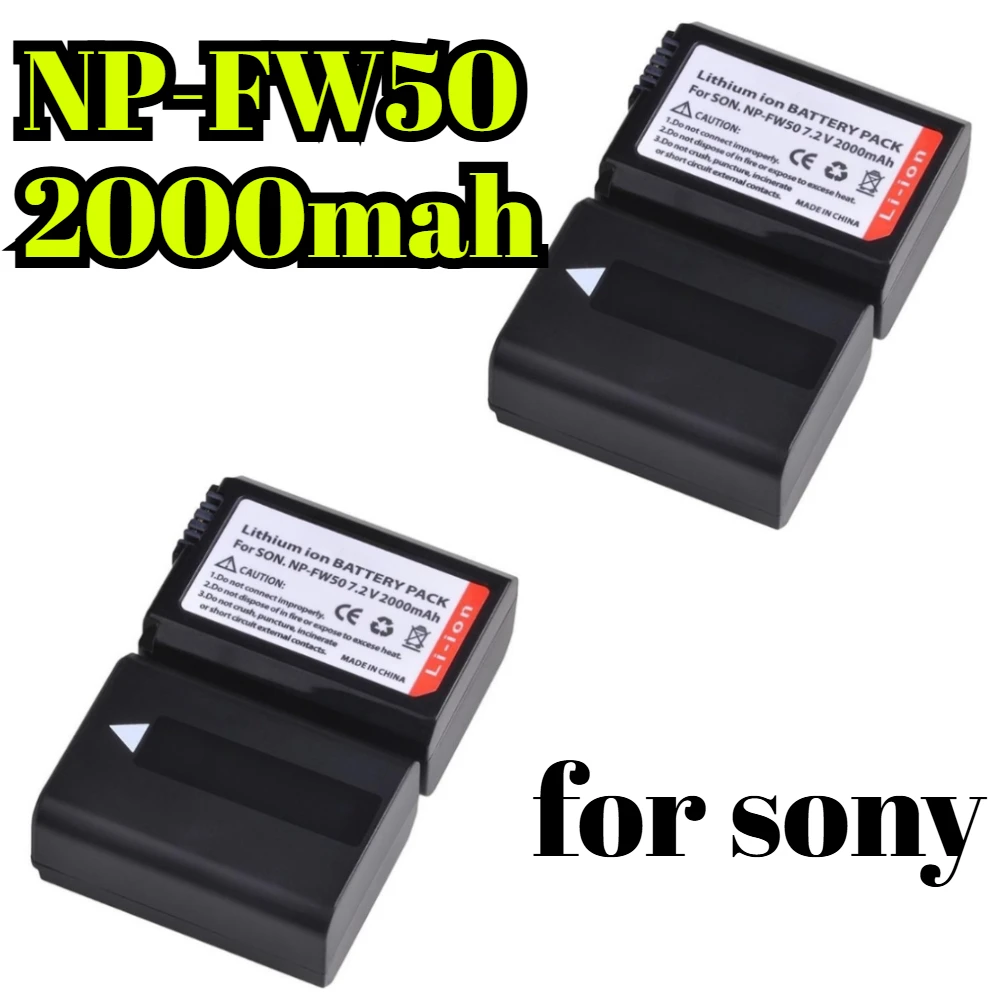 

Upgraded 2000mAh NP-FW50 Battery Full Decode Compatible for Sony A6000 A7 A7II A7R A7S A5100 A5000 Replacement for Sony Camera