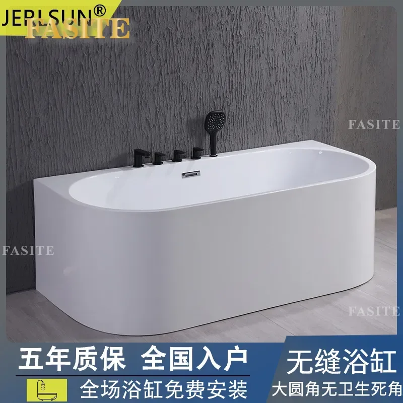 For Bathtub Narrow Side Large Rounded Corners Against Wall No Sanitary Dead Ends  Adult Household