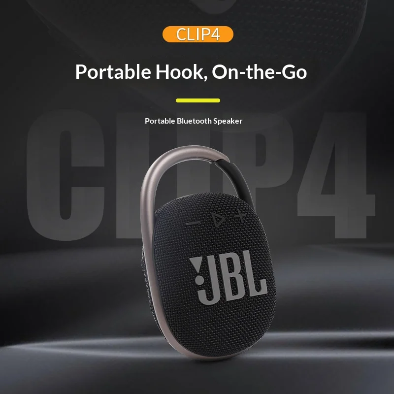 JBL CLIP4 Rugged Clip Portable Speaker For Hiking Beach Shower And Home