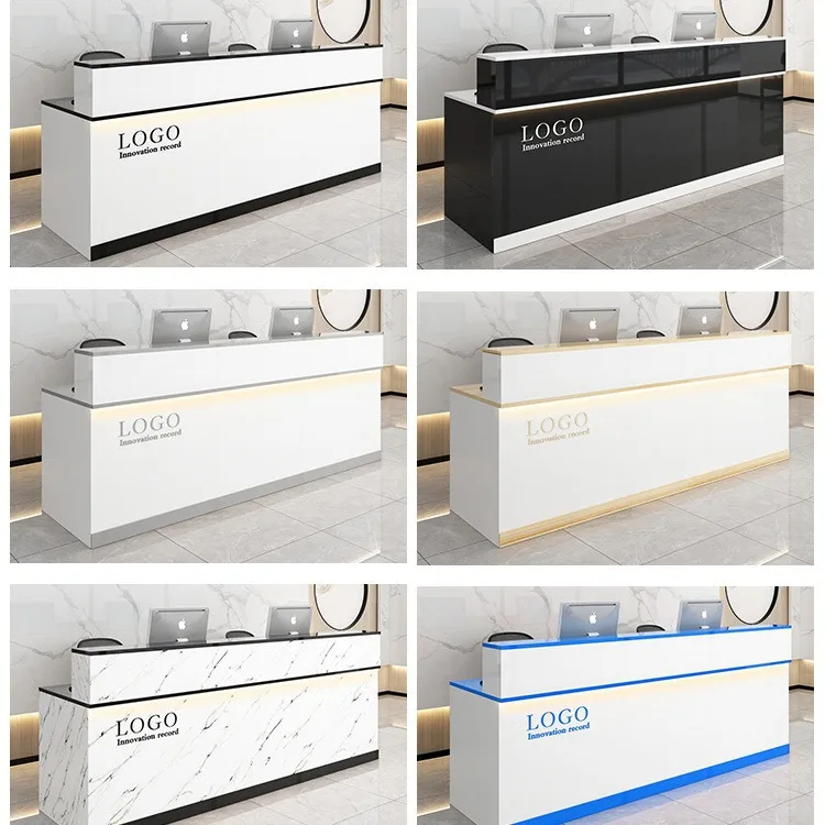 Reception for Beauty Salon Contoire Cash Desk Table Home Counter Store Store Furniture Rounded Reception Desks Clinic Frontdesk