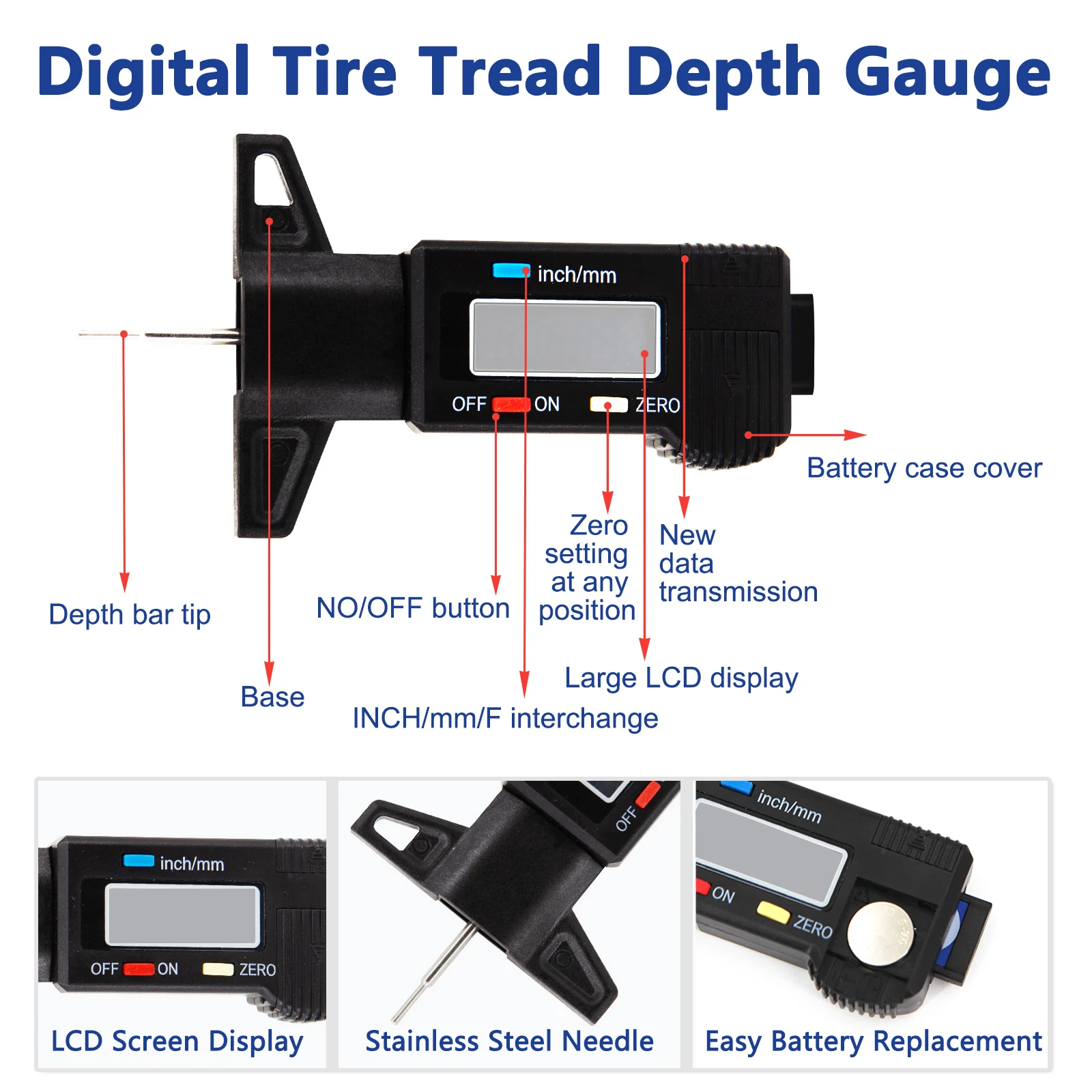 Automotive Electrical Open Short Finder Circuit Tester Tone Generator Cable Wire Breaker Tracker Fault Finder Tread Depth Gauge