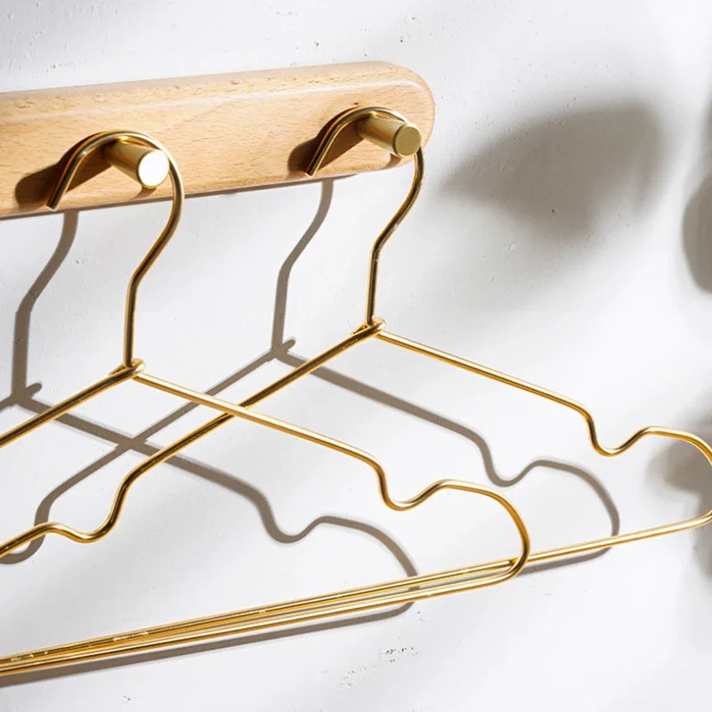 

10pcs Non-Slip Clothes Hanger Skirt Coat Drying Hanger Wardrobe Clothing Storage Sapce Metal Hanger Save Organizer