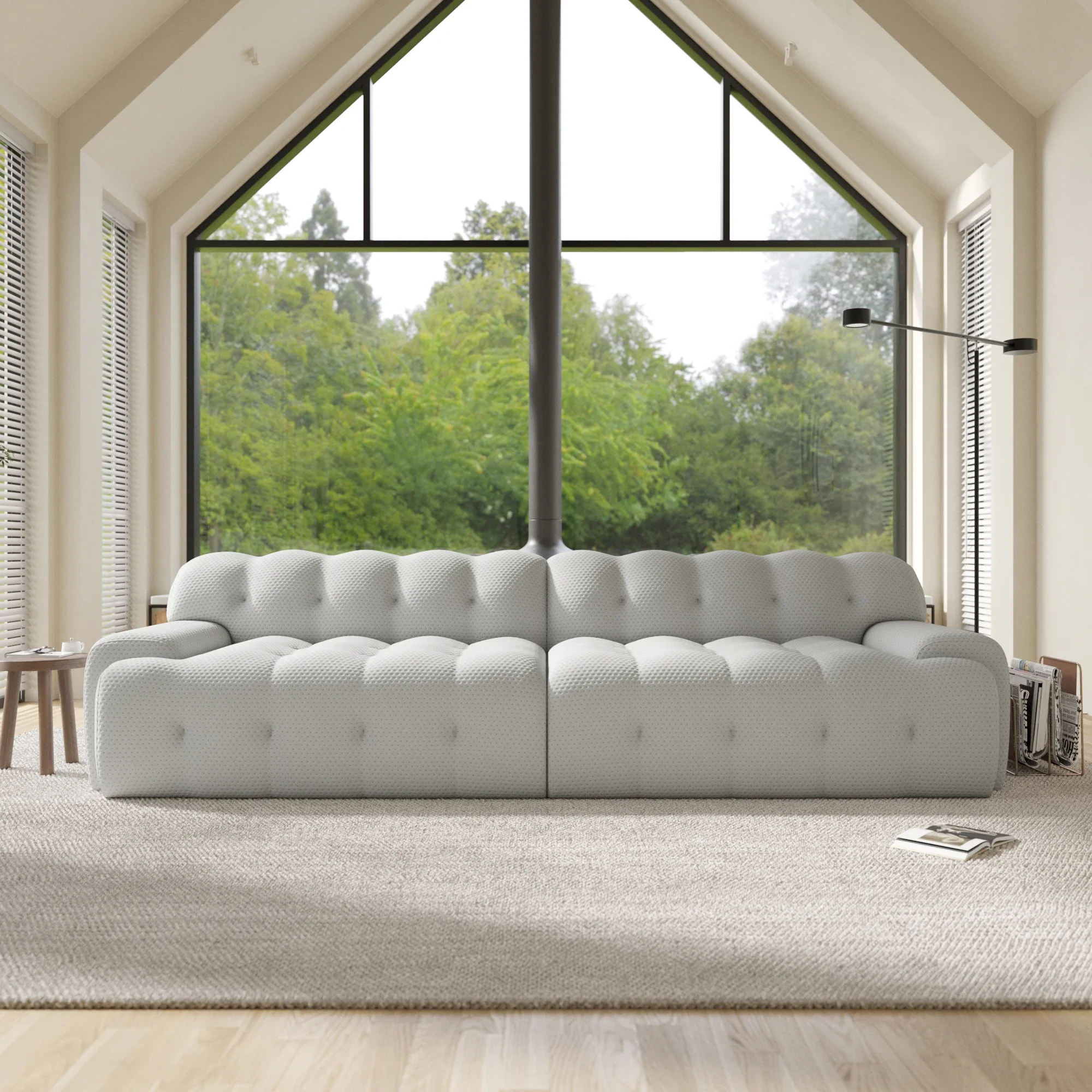 

Furniture Italian 5D Elastic Gray Compressed Vacuum Foam Couch Sofa Custom Modular Sectional Compress Sofa Couch Set