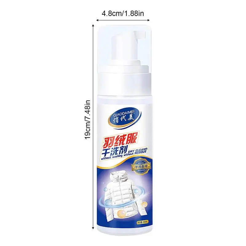 200ml Waterless Clothing Cleansing Foam Stain Dry Remover Multi-Purpose No Rinse Cleansing Foam Agent Liquid Spray For Jackets