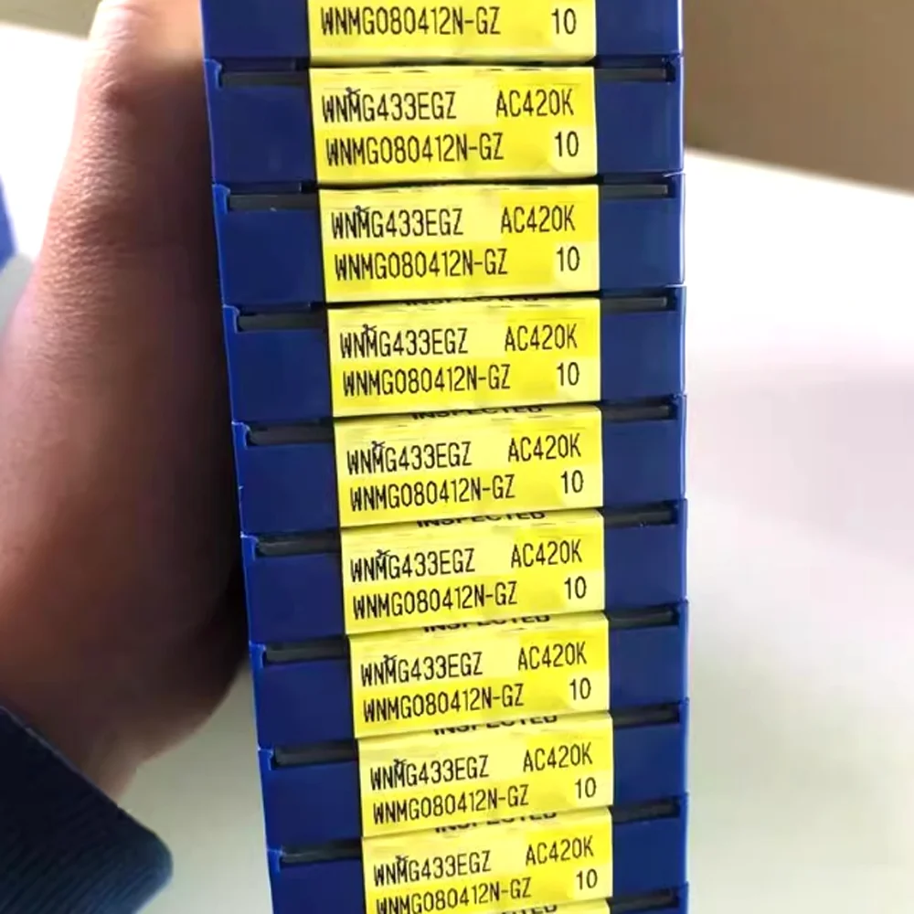 True No Fake WNMG 080404 N-GZ AC420K WNMG 080408 Твердосплавная пластина N-GZ AC420K WNMG 080412 Токарная пластина N-GZ AC420K для резака чавуна