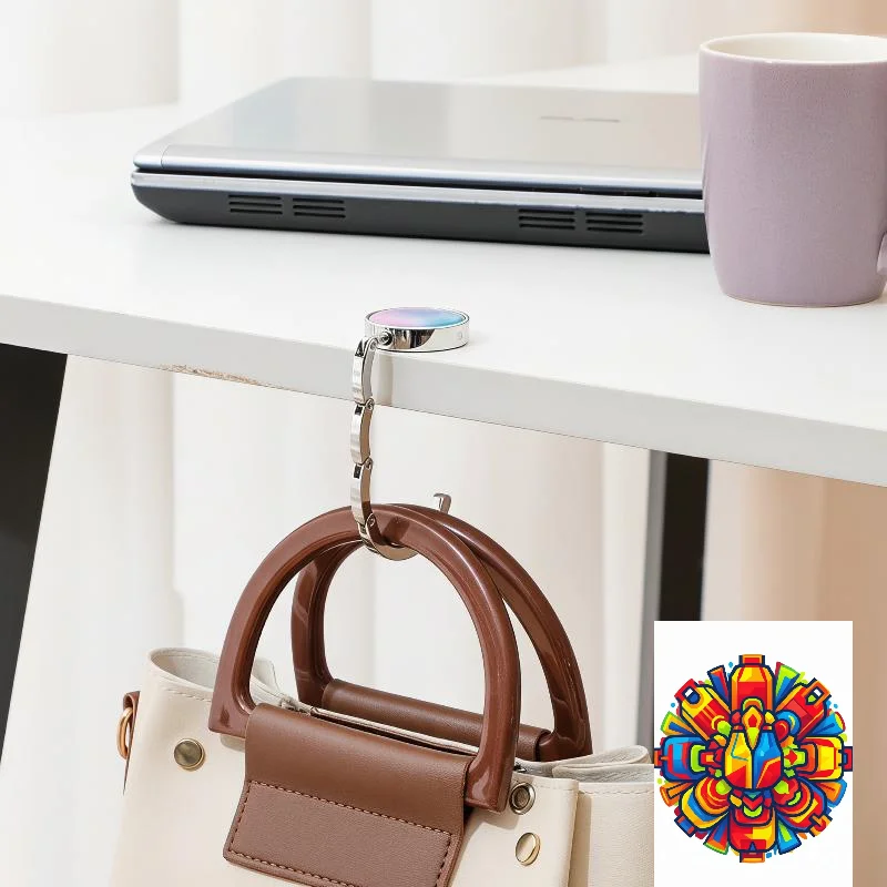 Women Fashion Handbags - Gancio pieghevole per borsa, gancio portatile