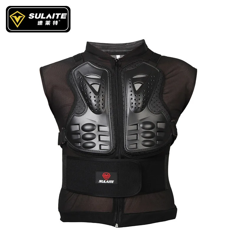 SULAITE Sleeveless Breathable Mesh Chest Protector Summer Offroad Motocross Racing Riding Safety Protective Body Armor Vest Gear