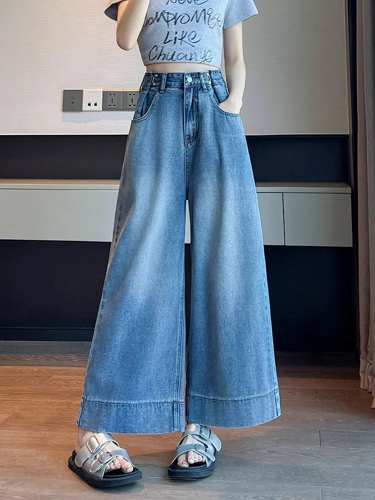 

Новые женские джинсы свободного кроя с высокой талией и широкими штанинами, лето 2026