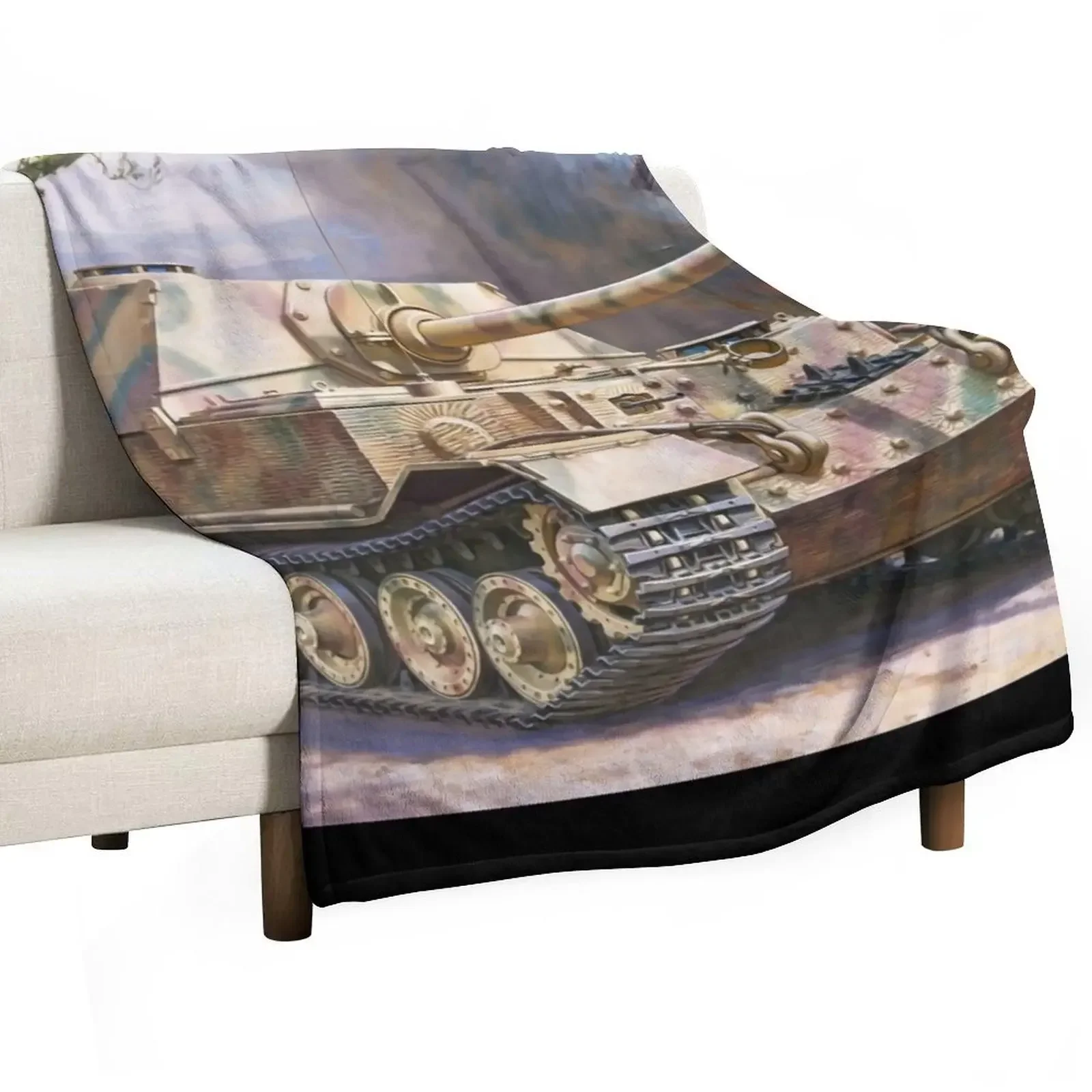 

Panzer Elefant Throw Blanket Soft Beds Furry Thins Blankets