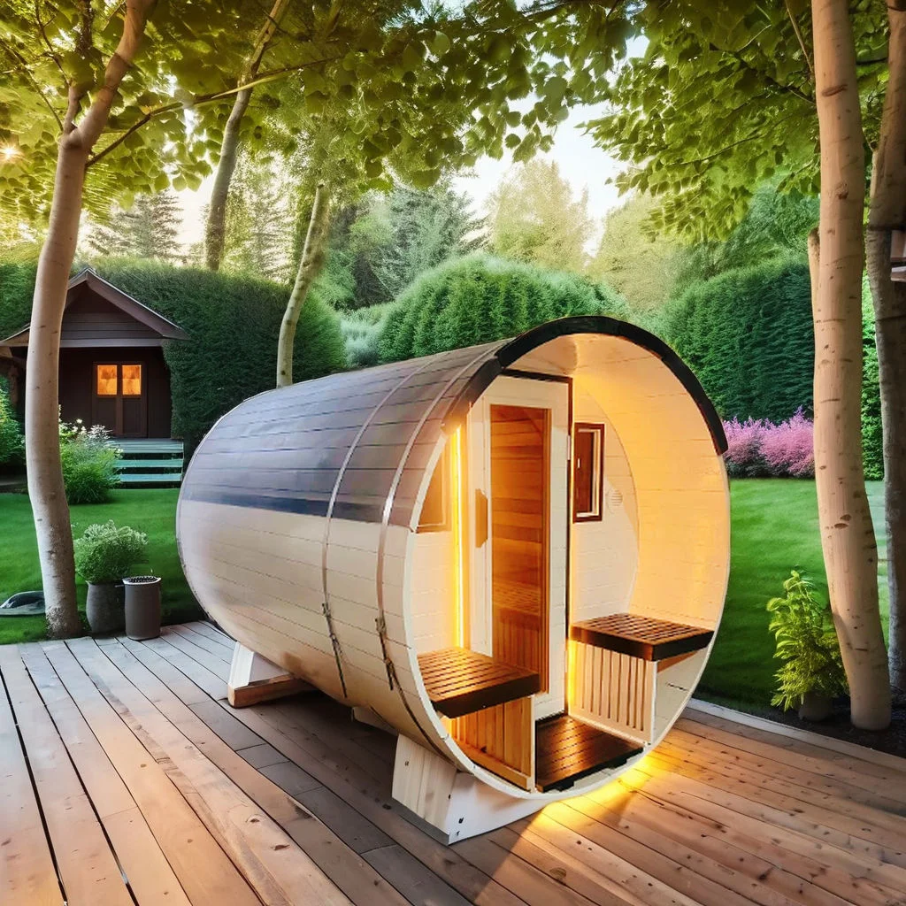 

STLFThe Best Selling High Quality Heat Treated Sauna Hemlock Bucket for 6 Person Outdoor Wet Steam Villas Is of High Quality