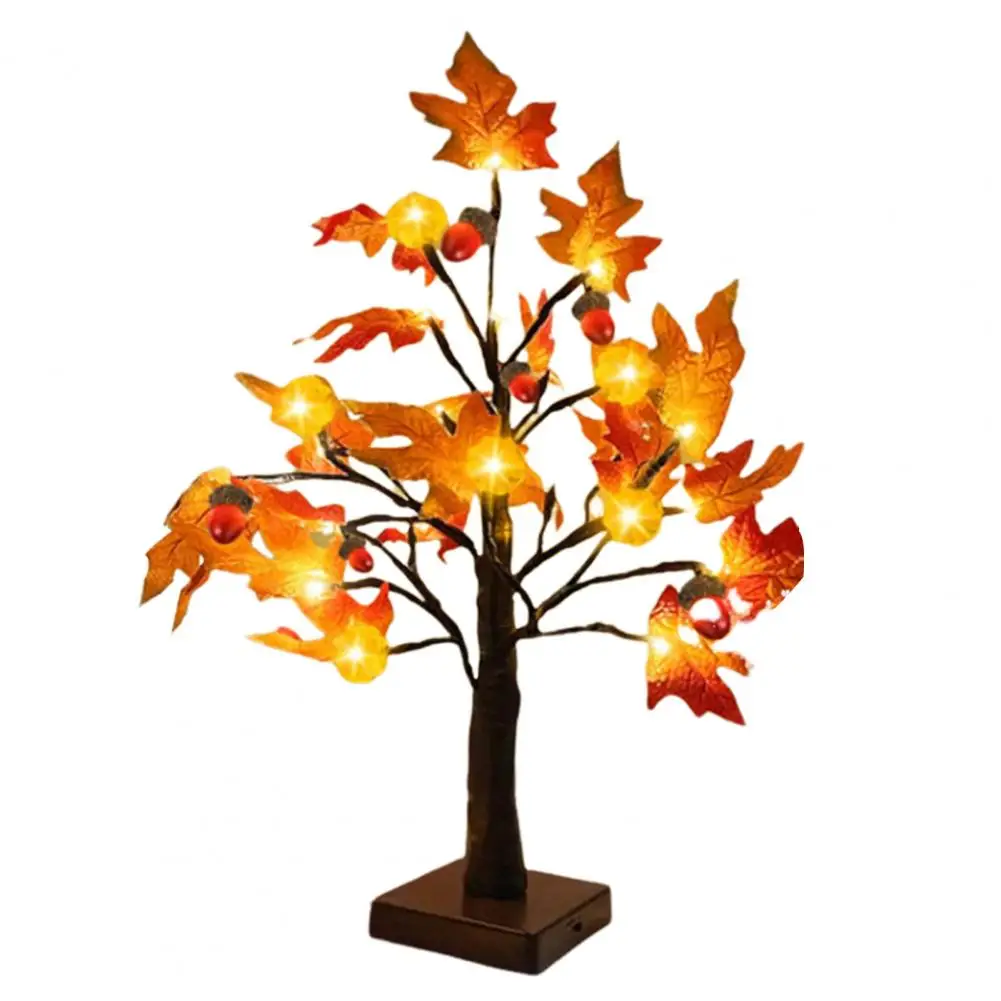 

Maple Leaf Led Garland Battery Operated Fall Maple Tree Light with Led Pumpkins Pinecones for Thanksgiving Harvest Home