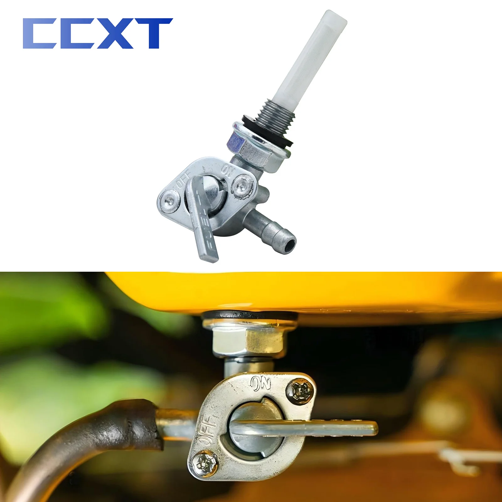 Motorcycle M10x1.25 Gas Tank Fuel Switch Gasoline Faucet Switch Engine Oil Tank Tap Petcock Durable For ATV Honda Yamaha Suzuki