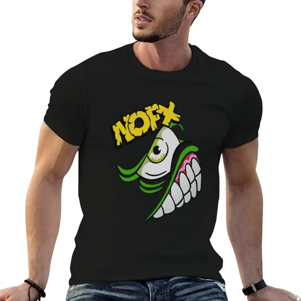 nofx logo essential T-Shirt man t shirt heavy cotton essential t