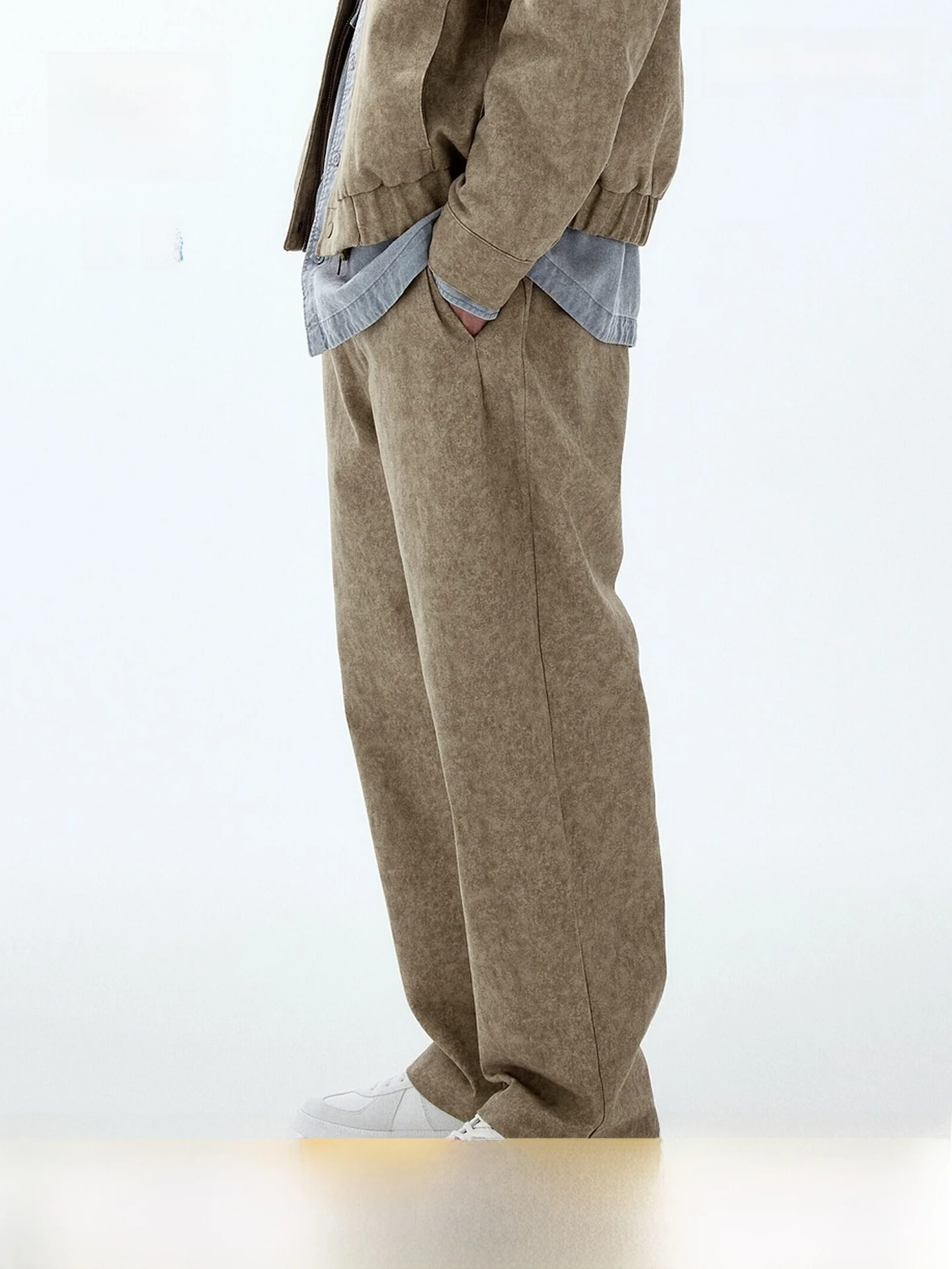 

Мужские повседневные хлопковые брюки H&M, весна 2026, свободные, модные, простые, трендовые, широкие штанины, средняя посадка, на каждый день