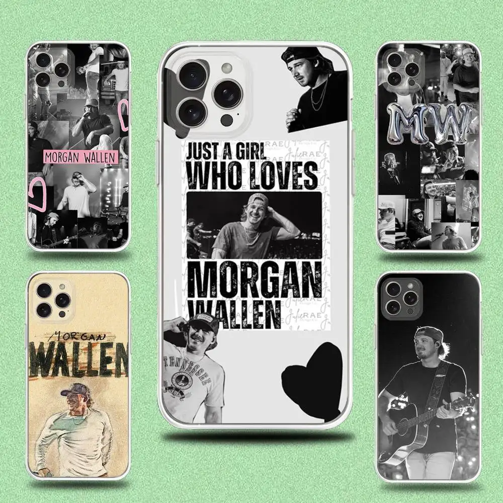 

Чехол для телефона Morgan W-Wallen для iPhone 16,15,14,13,12,11 Plus,Pro,Max,XR,XS,X,7,8 Plus,SE,Mini Transparent Shell