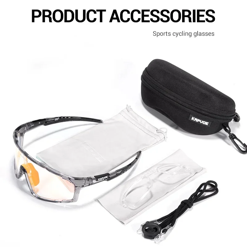 Kapvoe Anti-fog Photochromic Sunglasses Cycling Glasses Men Bike for Bicycle Women Sports Cycling Goggles MTB UV400 Protection - Image 6