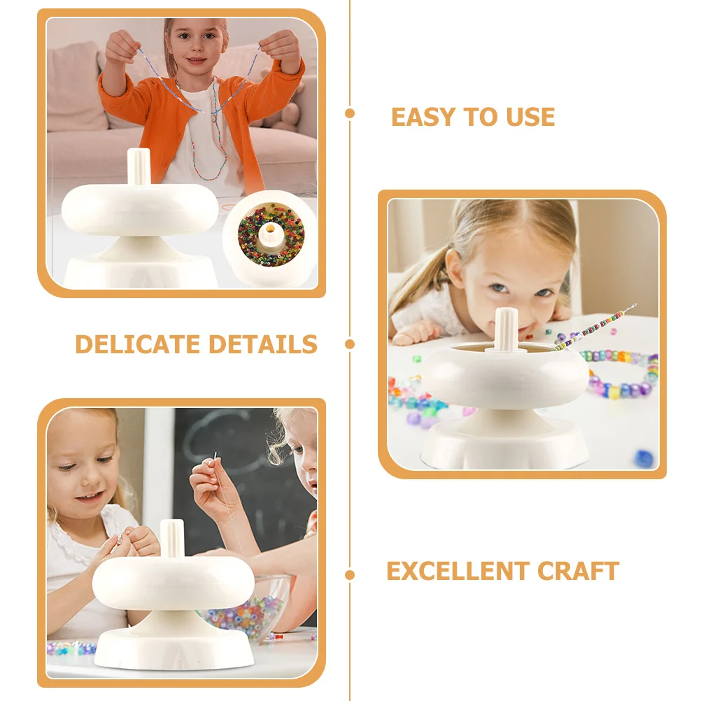 1 conjunto de plástico grânulo girador diy miçangas tigela jóias fazendo ferramenta amarrando artesanato acessórios grânulo girador