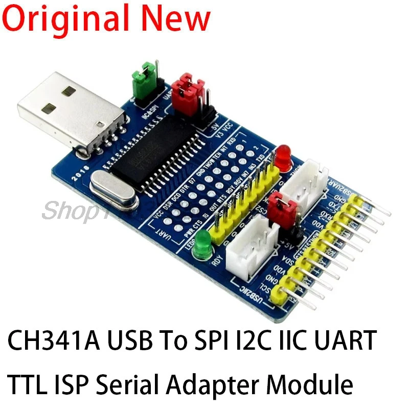 Преобразователь CH341A USB в SPI I2C IIC UART TTL ISP серийный модуль адаптера EPP/MEM для ранней отладки RS232 RS485 Преобразователь CH341A USB в SPI I2C IIC UART TTL ISP серийный модуль адаптера EPP/MEM для ранней отладки RS232 RS485