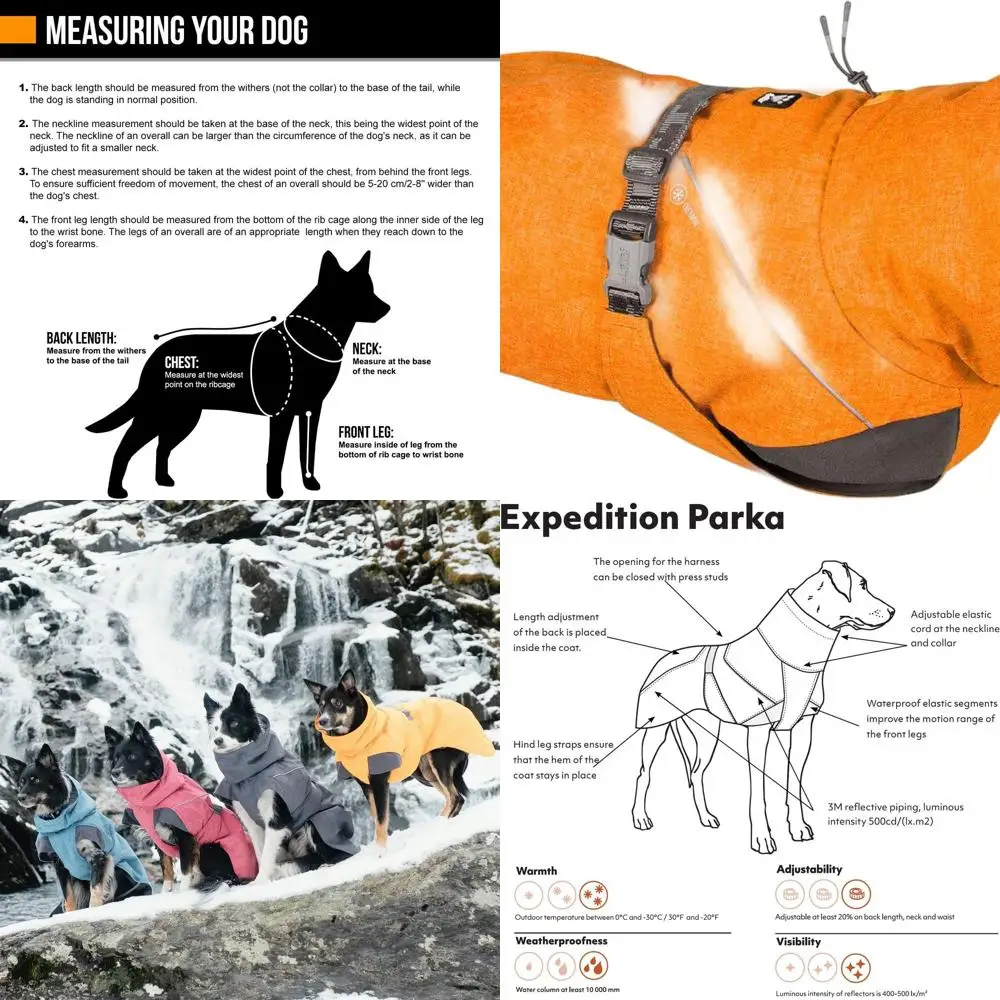 

Зимняя куртка для собак в экспедиционном стиле, размер 8, с рисунком отопления