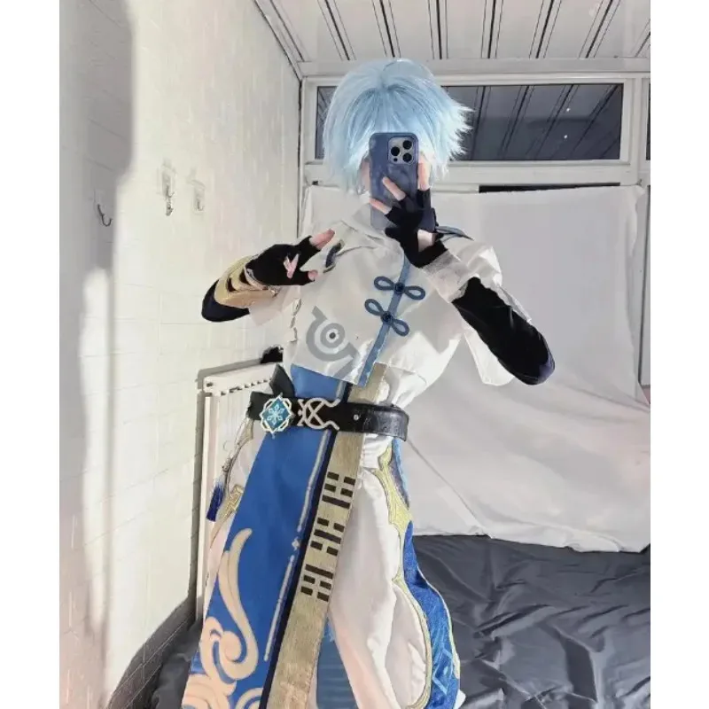 

Костюм для косплея Yiyi Chongyun, игра Genshin Impact, униформа для ролевых игр, аксессуары для одежды, полный комплект, аниме, карнавальная вечеринка Dre