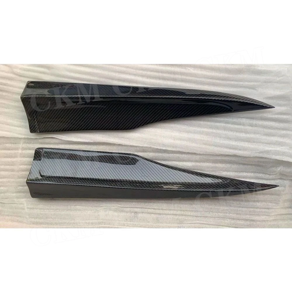 Carbon Fiber Rear Lip Splitters Aprons For Benz C Class W204 C63 AMG 2012 2013 2014 FRP Bumper Side Cupwings Winglet Accessories view 4