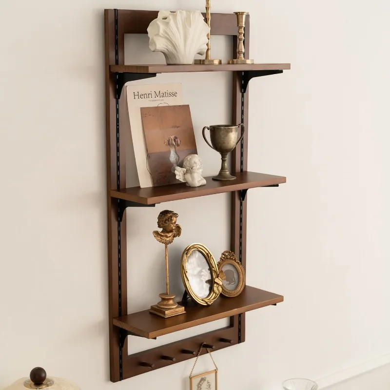 Wooden Wall Mount Shelf Modern Multi-Layer Display Rack Magazines Ornaments Organizer Home Decoration Floating Wall Shelves