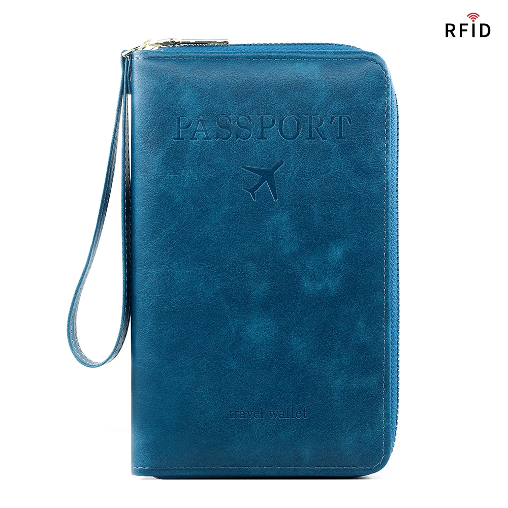 جديد سعة كبيرة المرأة محفظة رفيد غطاء جواز السفر سيم وحامل بطاقة SD للجنسين المحافظ حامل صور جوازات السفر للفتيات