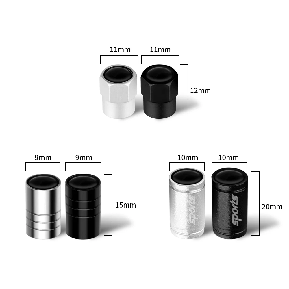 4PCS Styling Car Tire Valve Stem Cap Metal Dust Cover Accessories For Land Rover Range Rover Evoque Velar Defender Discovery SVR