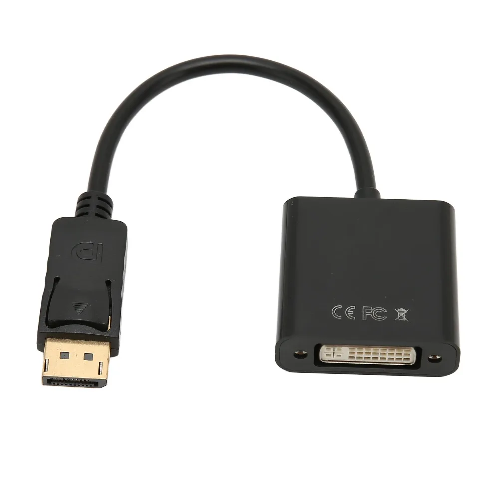 3PCS 1080P DisplayPort To DVI Adapter Gold Plated Connector DP To DVI Adapter Cable Unidirectional DP Conversion Cable