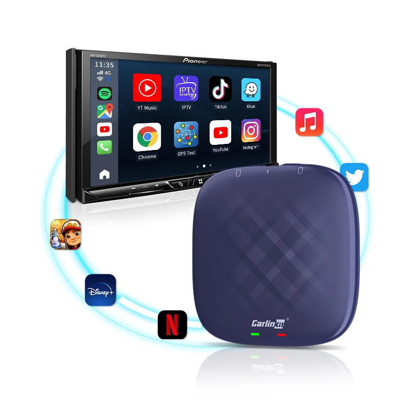 Универсальный автомобильный Linkit Box 6225 Car Play TV Android 13 Carplay, проводной к беспроводной Tbox Plus 128 ГБ 8G Ai Box для Netflix Carplay Универсальный автомобильный Linkit Box 6225 Car Play TV Android 13 Carplay, проводной к беспроводной Tbox Plus 128 ГБ 8G Ai Box для Netflix Carplay