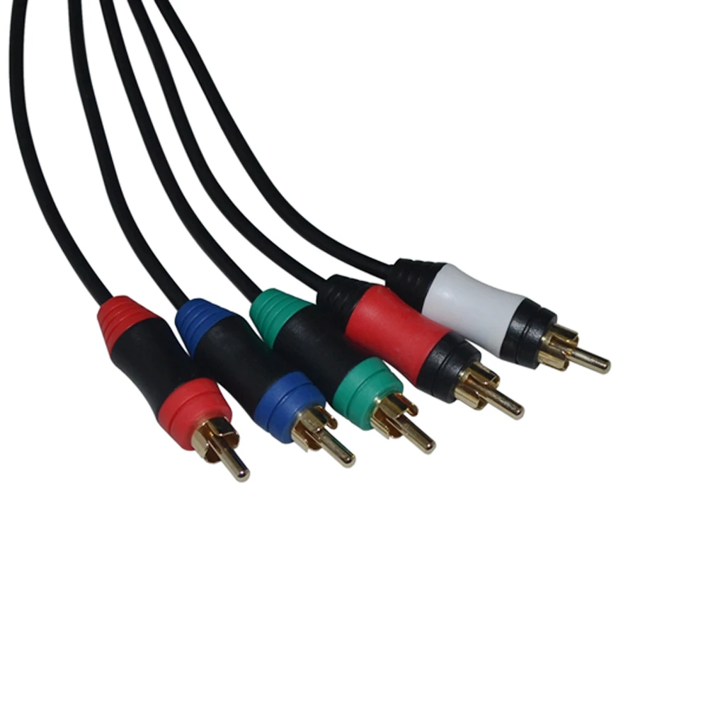 High Quality Component Cable For PS3/XBOX 360/Wii 5RCA Component Audio Video AV Line Cord Cable Game Accessories