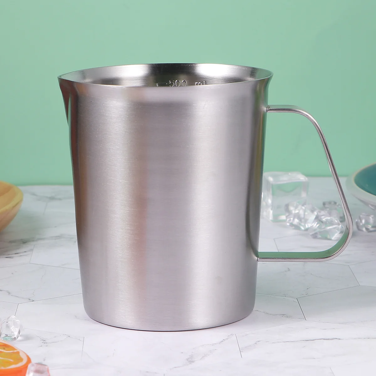 

Stainless Steel Milk Tea Cup Baking Kitchen Utensil Liquid Measuring with Scale