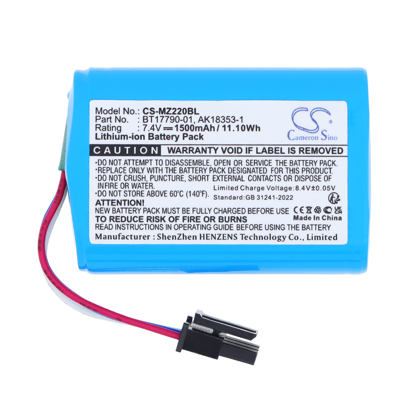 Replacement 7.4V 1500mAh Portable Printer Battery BT17790-2 BT17790-1 AK18353-1 for Zebra IMZ320 MZ220 MZ320 MZ420L