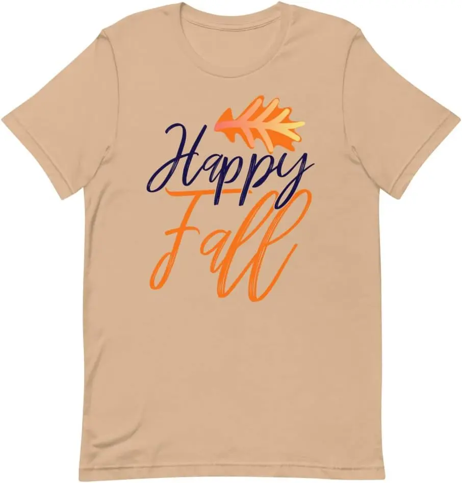 Autumn leaves unisex T-shirt Men and women couples summer short  casual cotton new fashion comfortable clothing