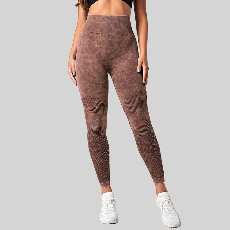 Leggings de realce de glúteos para mujer, pantalones de Yoga ahuecados deportivos sin costuras, cintura alta, tejido Sexy