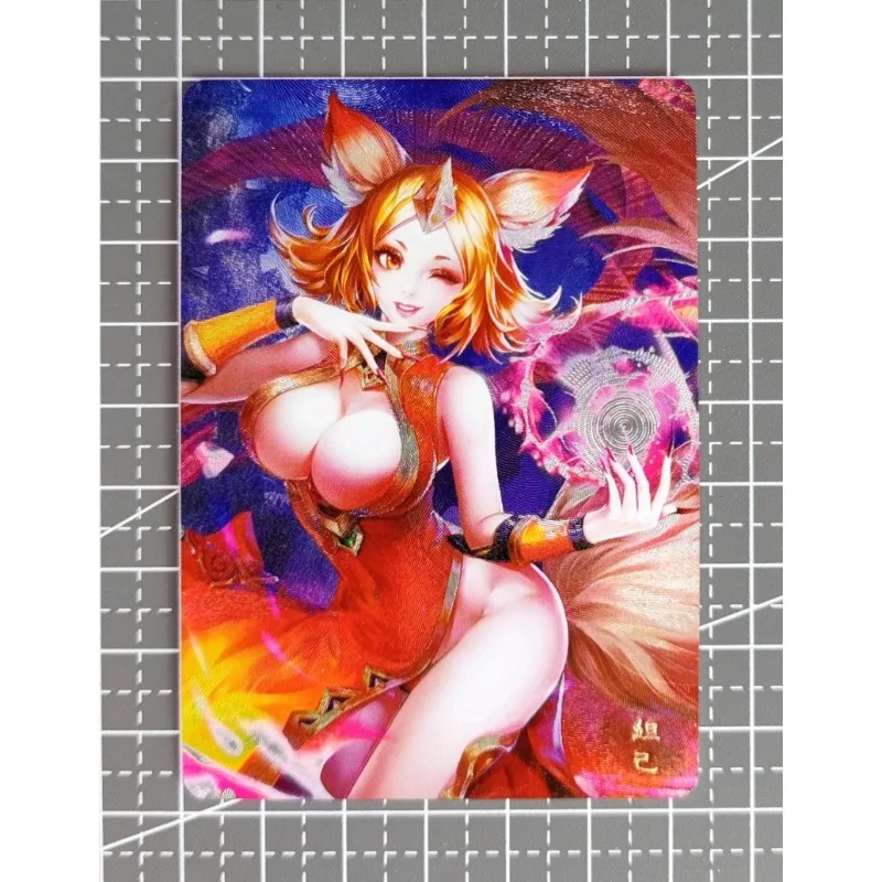 1Pcs/set Sexy Anime Girl Flash Card Daji Wang Zhaojun Ganyu Celebration Rabbit Miku Game Collection Cards Toy Birthday Xmas Gift