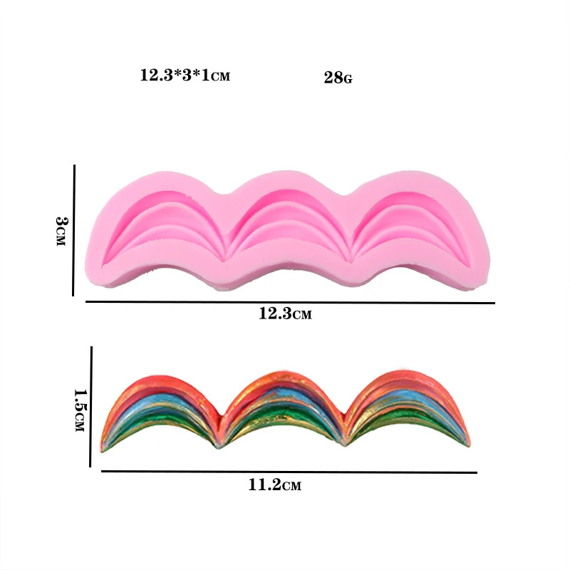 웨이브 패브릭 커튼 크라운 요리 도구 케이크 장식 실리콘 곰팡이 굽기 퐁당 설탕 보우 주방 액세서리