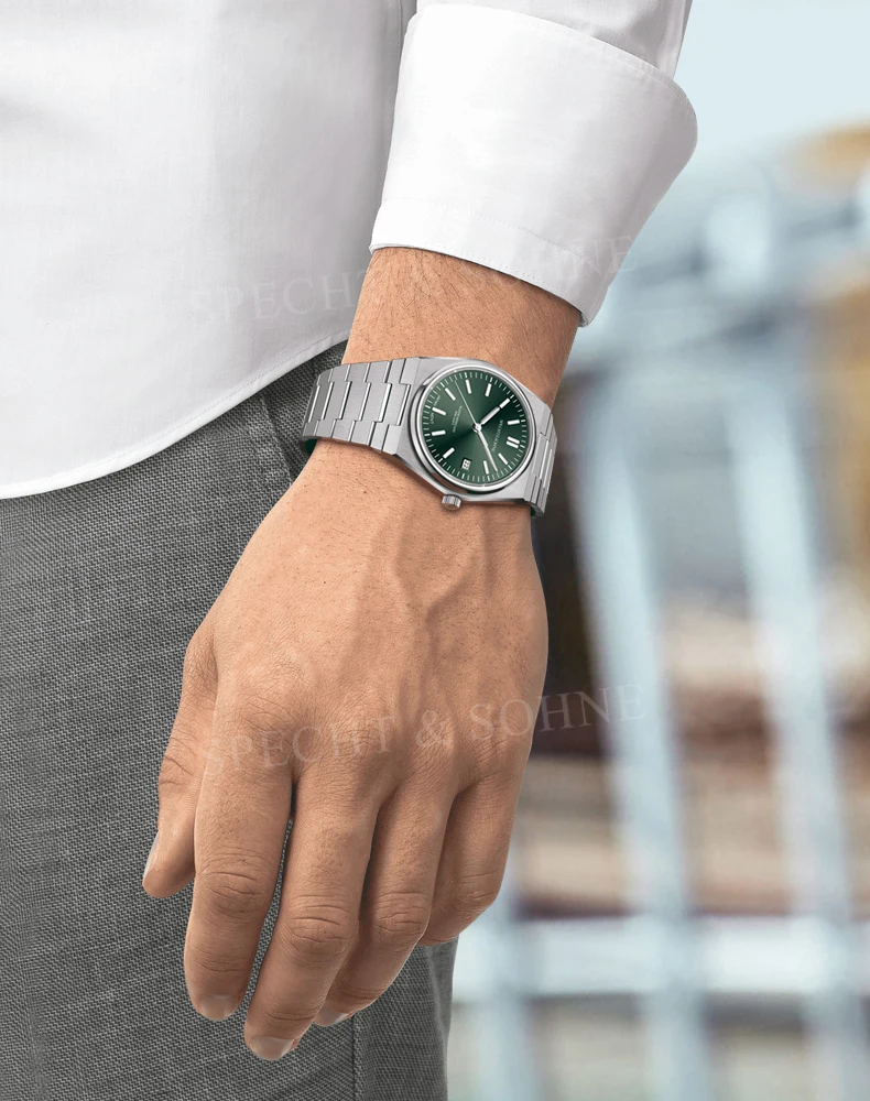 2026 Neuheiten Specht&Sohne Herrenuhren Edelstahl Saphir Klassische Quarz Herrenuhr Relogio Masculino 100M Wasserdicht – Detail 4