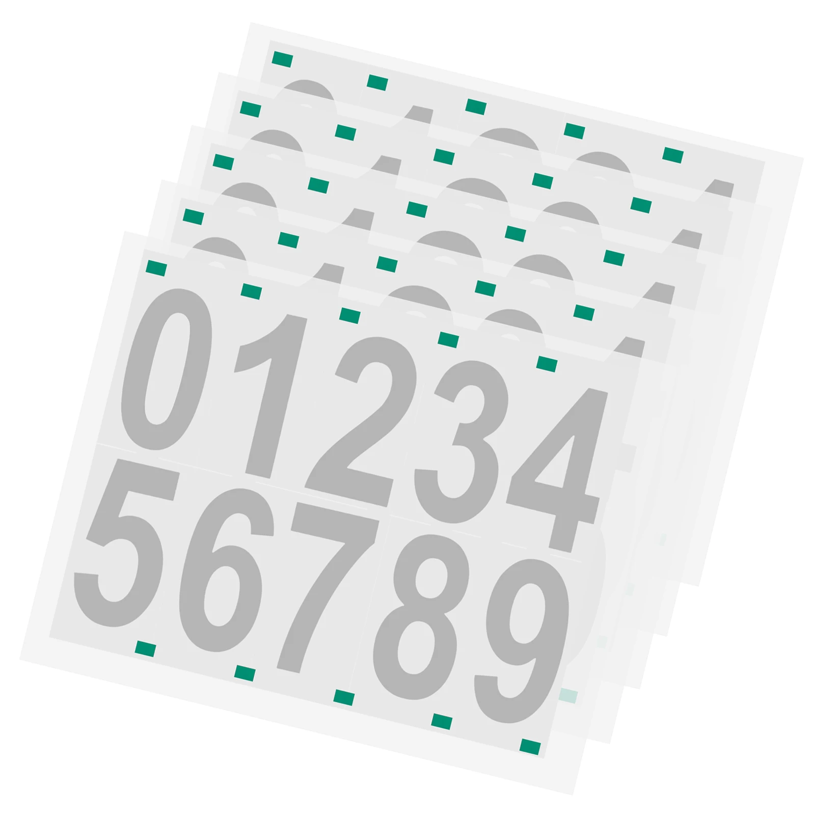 5 أوراق ملصقات أرقام ذاتية اللصق 0-9 لعلبة المهملات نافذة الشرفة أعمدة صندوق البريد أرقام خارجية شارات أرقام الفينيل