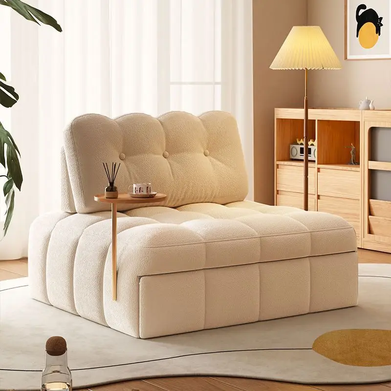 Folding Cream-Style Bubble Sofa Bed, Dual-use Multifunctional  New Telescopic Single and Double Pull-Out