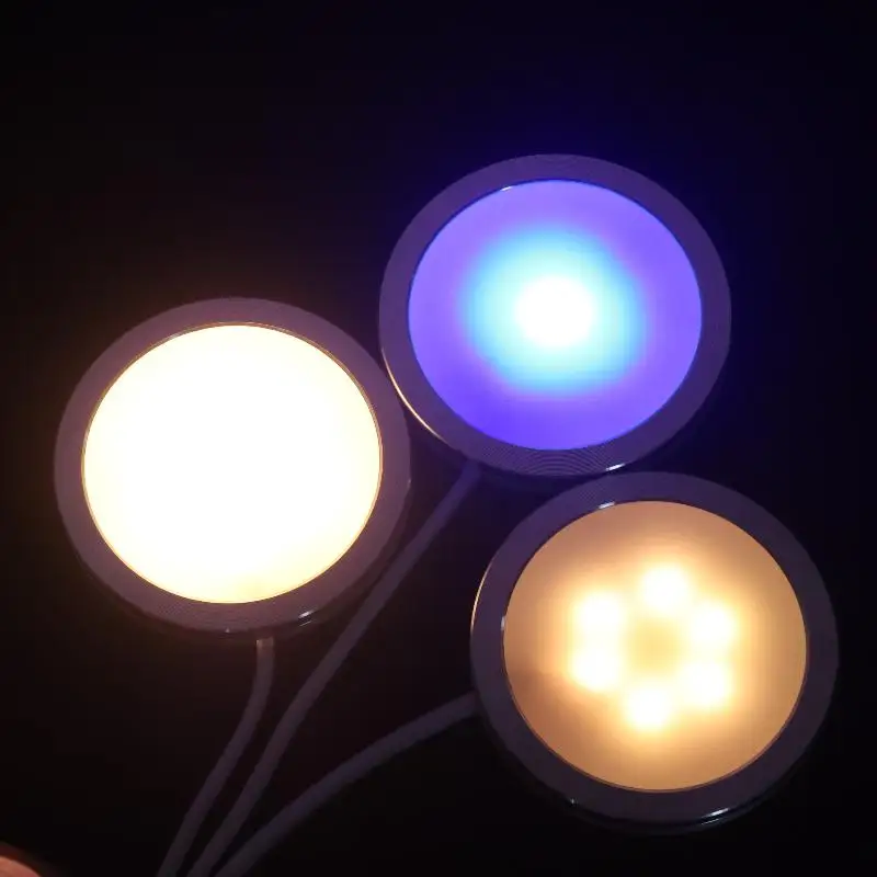 1Pc DIY Model Warm White/Multicoour USB Round Ultra-thin Light For Bamboo Led Light Parts For Bambu Lab Led Lamp Kit Hardware
