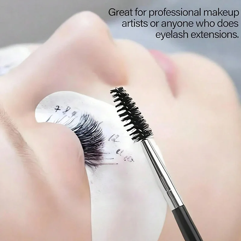 Brosse à cils à Double tête, peigne à sourcils 2 en 1, brosse de maquillage à angle plat, outils à Double extrémité, 10/5 pièces