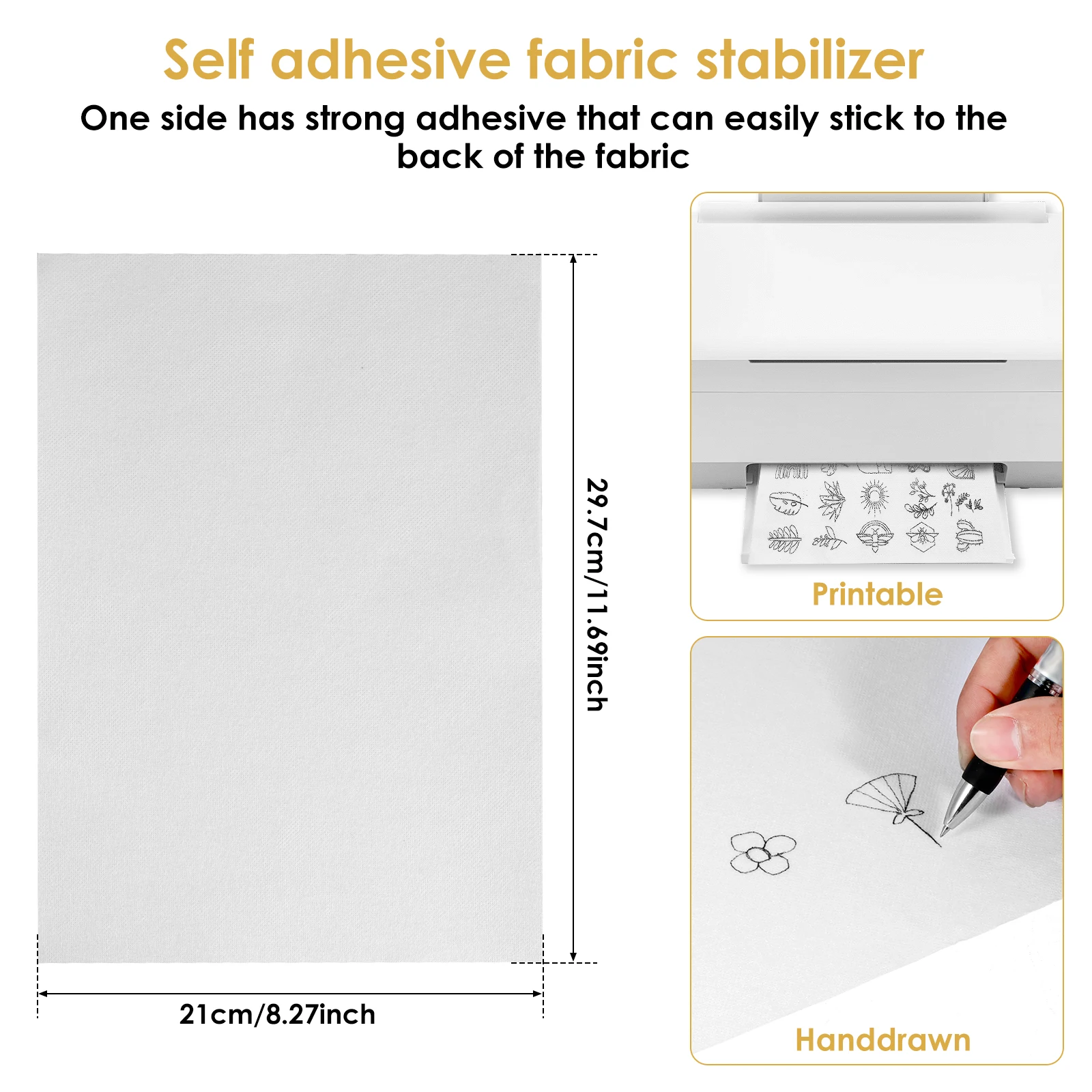 12/24PCS Sticky Water Soluble - Embroidery Stabilizer Backing ulasan dan harga