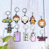 21PCS Set 1 Each Color Old Friends Keychain Cute Style TV Character Keyring Fans Souvenir fit Car Key Accessories Kids Gifts