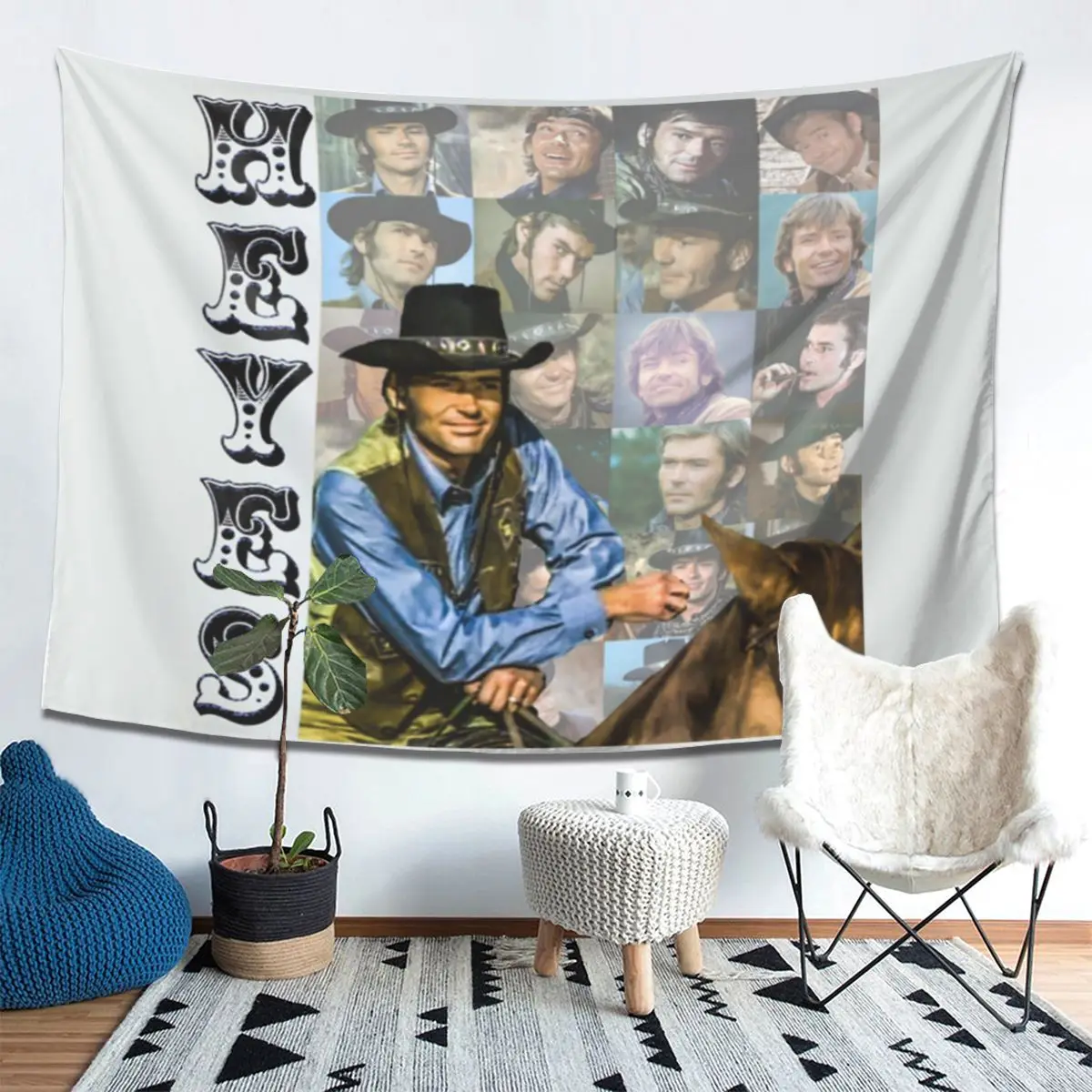 

Notorious Hannibal Heyes Tapestry Wall Hanging Aesthetic Home Decor Tapestries for Dorm Room