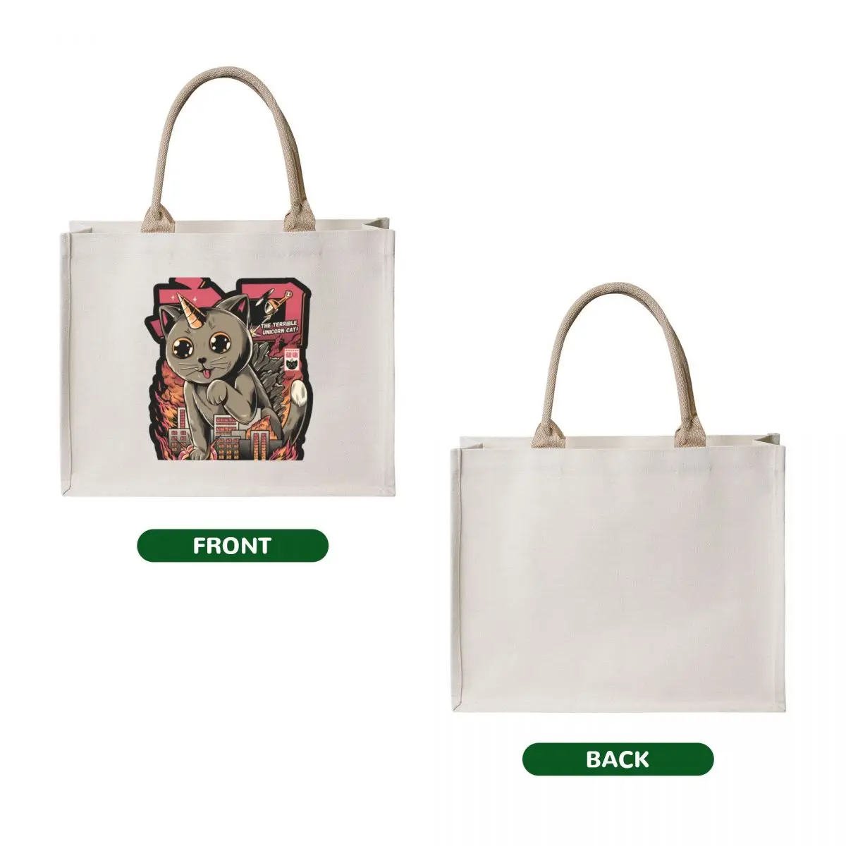 Catzilla Tote Bag Big bag Large bags for women tote bags cloth bags